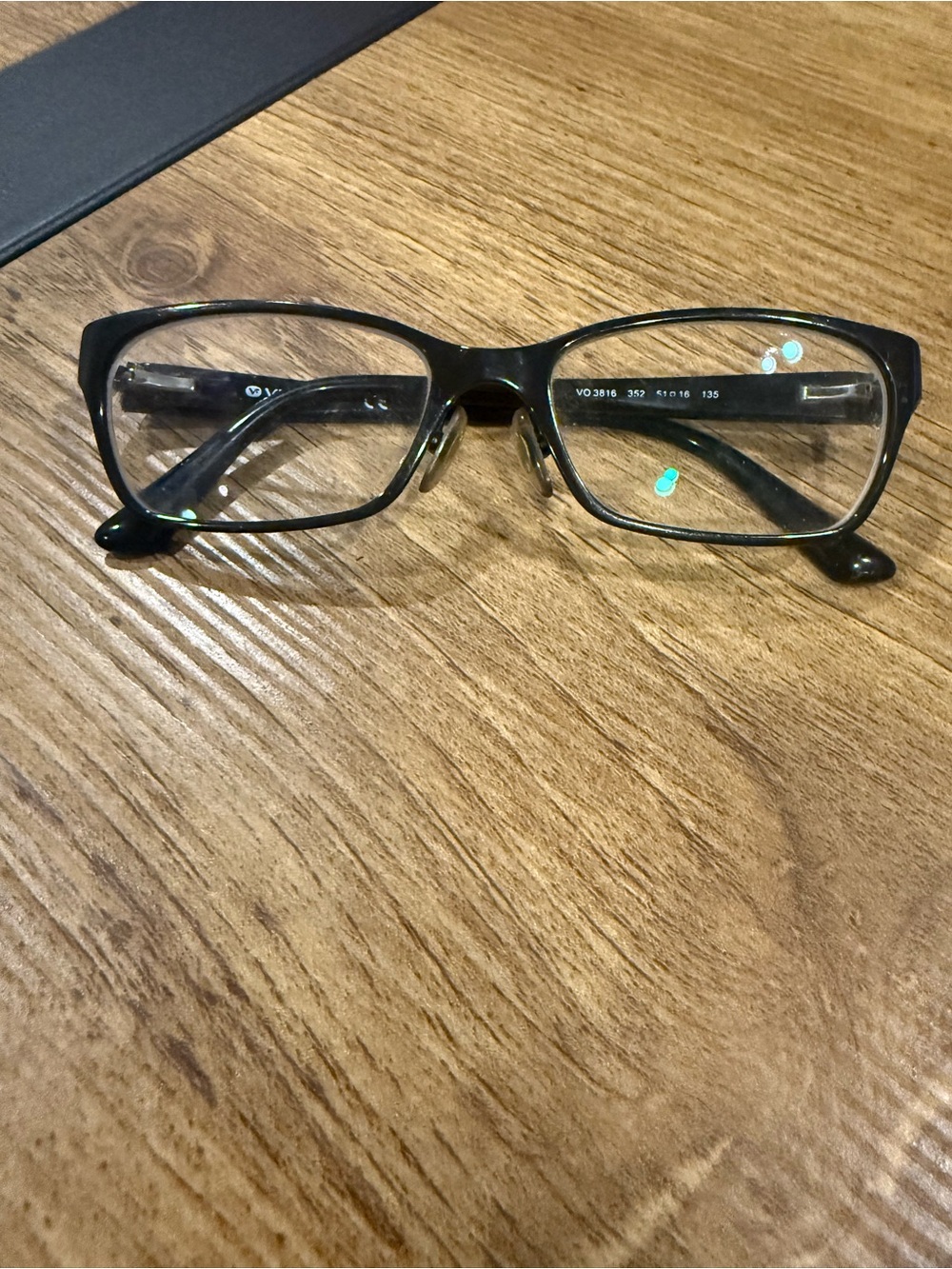 Vogue VO3816 352 Eyeglasses Frames Womens Black Full Rim 51-16-135